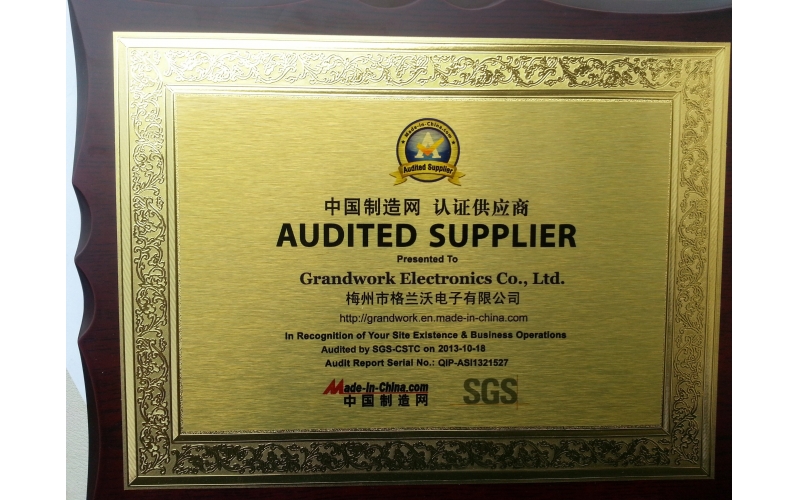 Certified Supplier